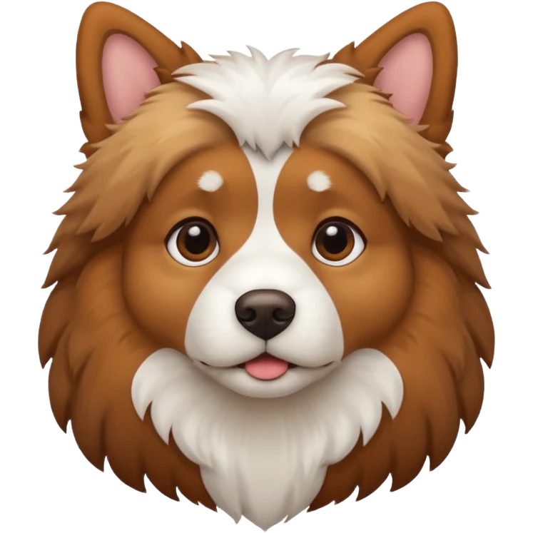fluffy dog looking ahead emoji