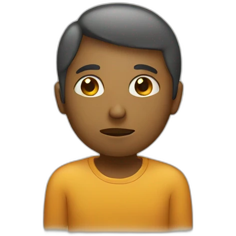 a person thinking deeply emoji