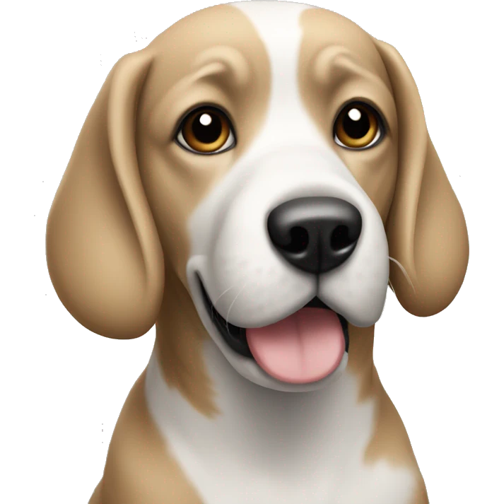 Dog black white emoji