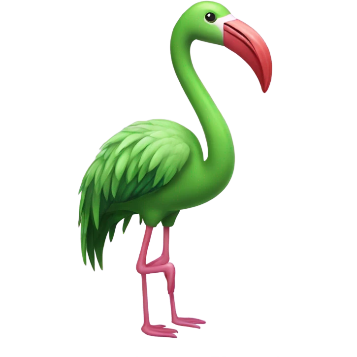 green flamingo emoji