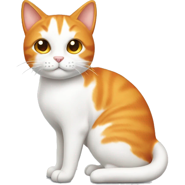 orange and white cat  emoji