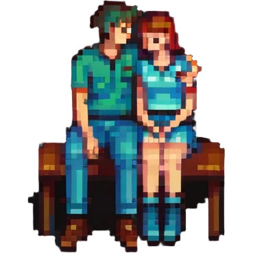 playful scene, boy over girlfriend's knee, retro pixel look, no explicit content emoji