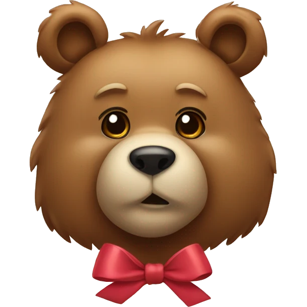 bear with a bow emoji