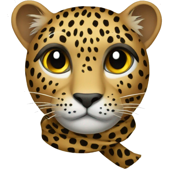 Leopard scarf emoji