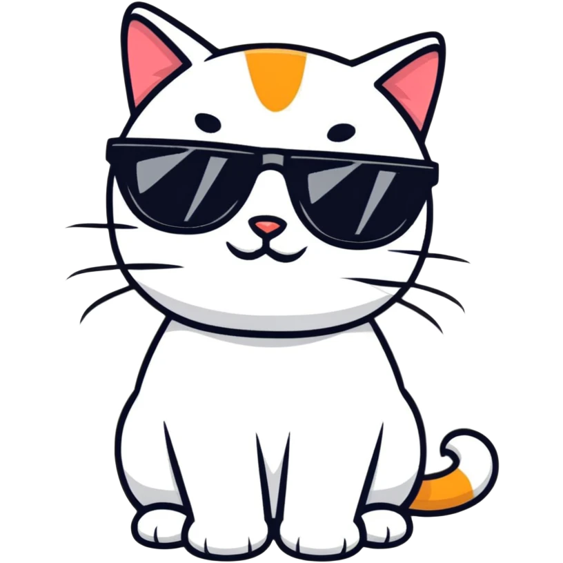 Cat with sunglasses emoji