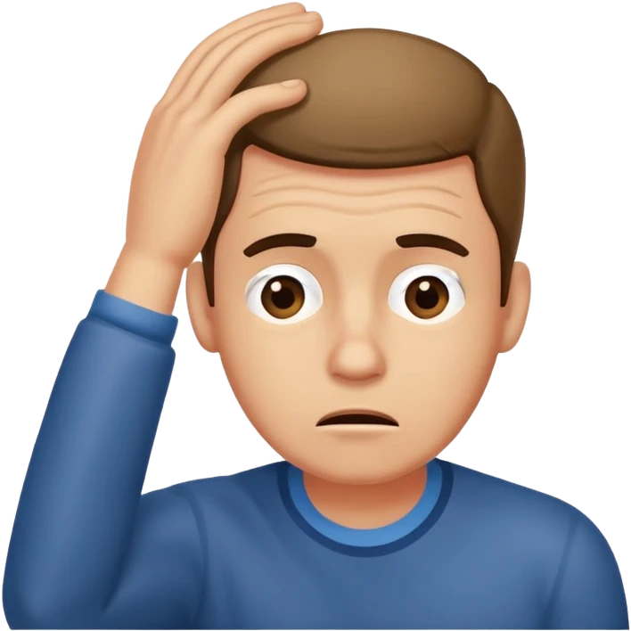guy scratching his head emoji