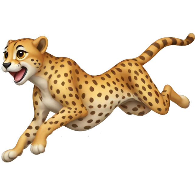 Jumping cheetah emoji