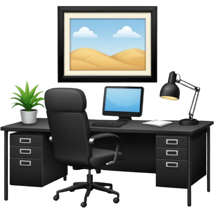 office with a single desk emoji