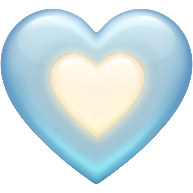 white heart with a soft glow emoji