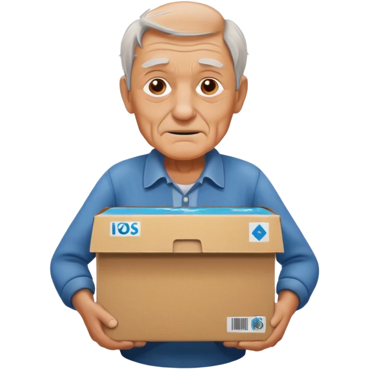 box carrier old man emoji
