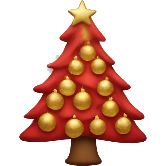 Red Christmas tree emoji