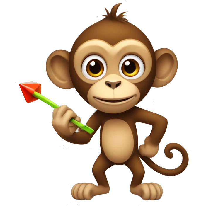 Monkey with a dart emoji