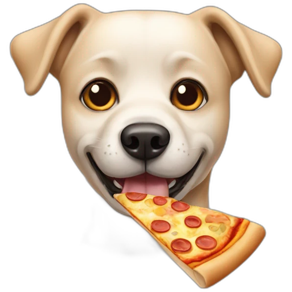 perro con pizza emoji