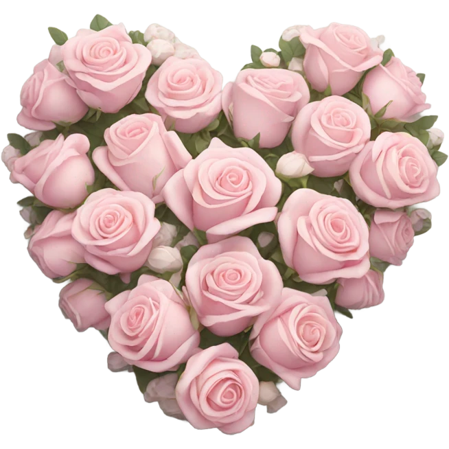 pink Heart with white roses aroun it emoji