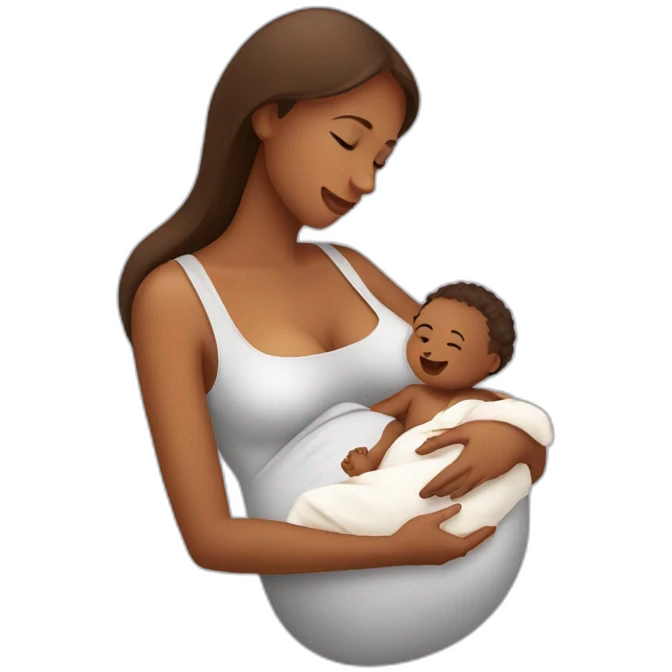 Woman breastfeeding her baby emoji