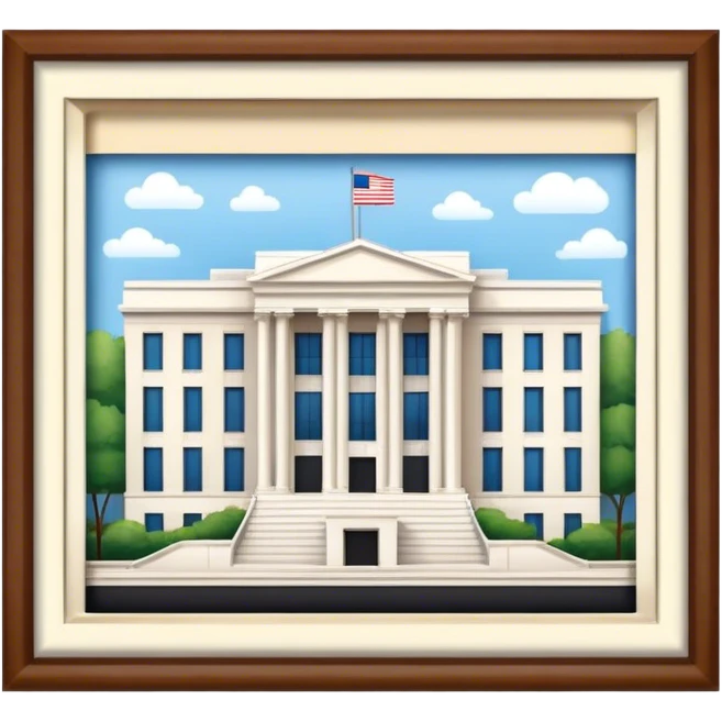  building of the US Embassy. it looks very realistic emoji