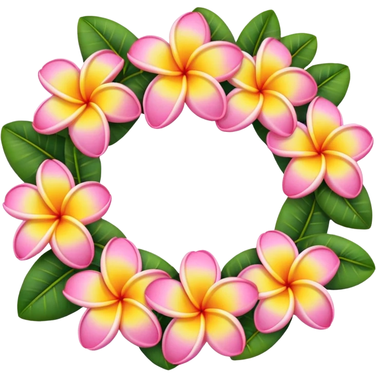 Plumeria lei emoji
