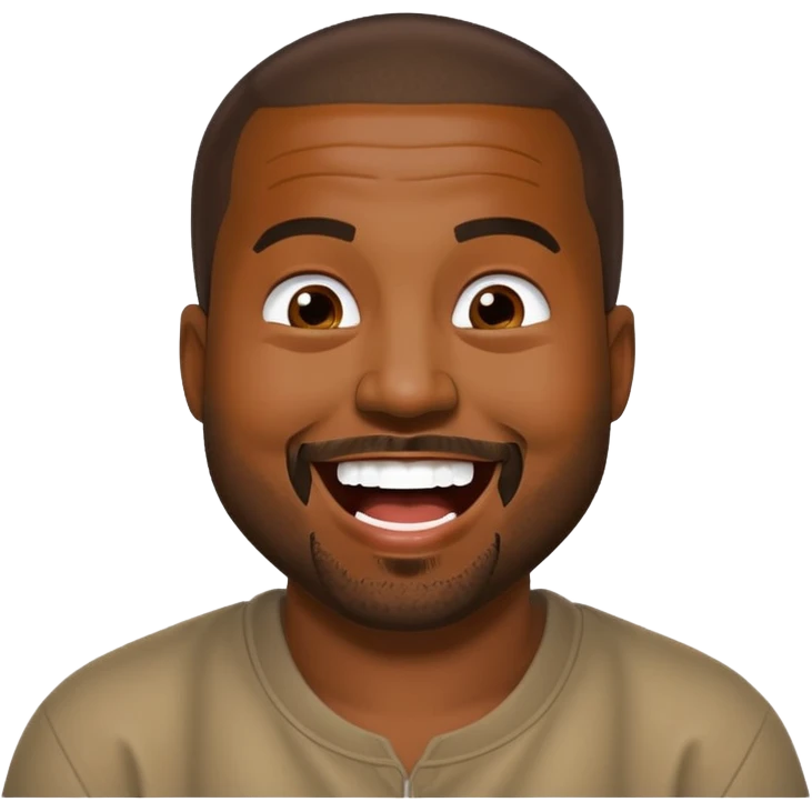 Kanye west laughing  emoji