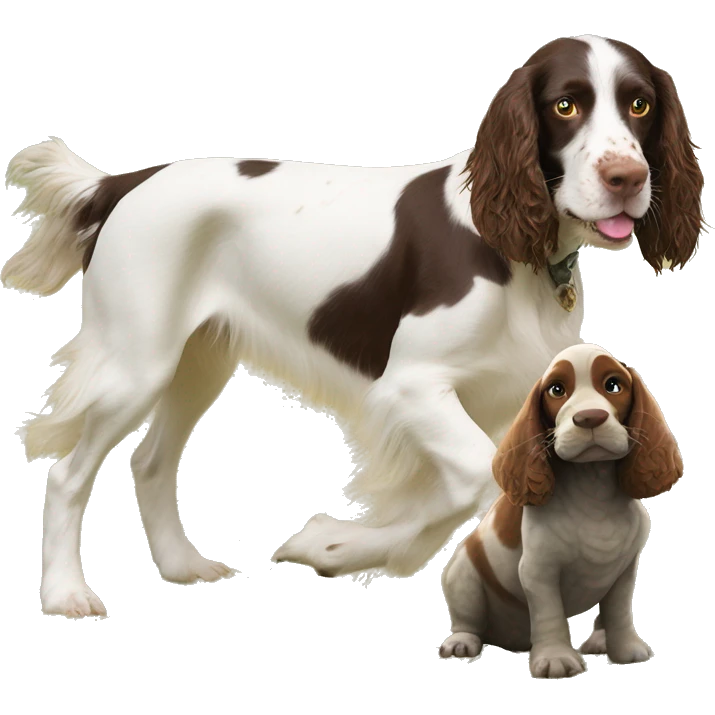 Springer spaniel with horse field tortoise  emoji