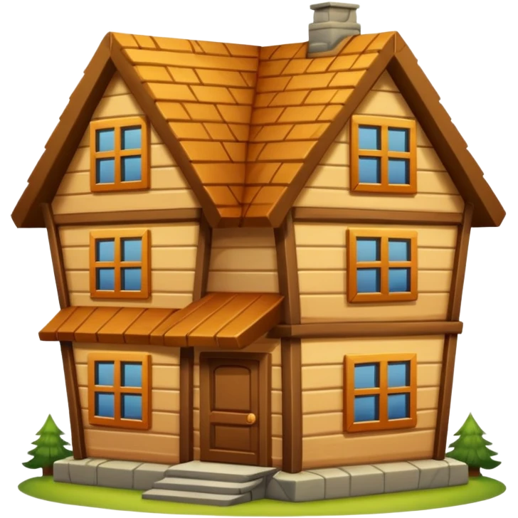 big wood house emoji