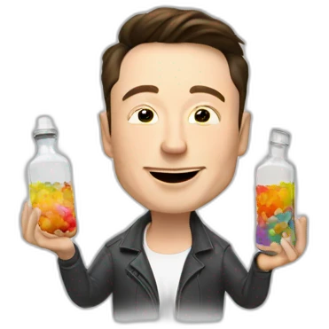 elon musk doing drugs, for educational purposes only, inclusiveness and positive, LGTBQ+ emoji