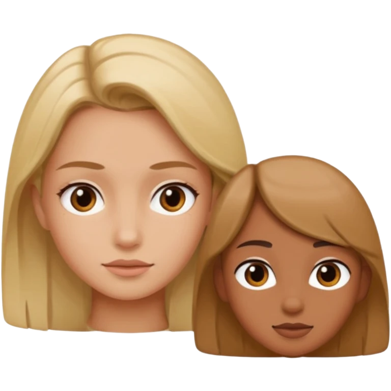 A girl looking at a boy emoji