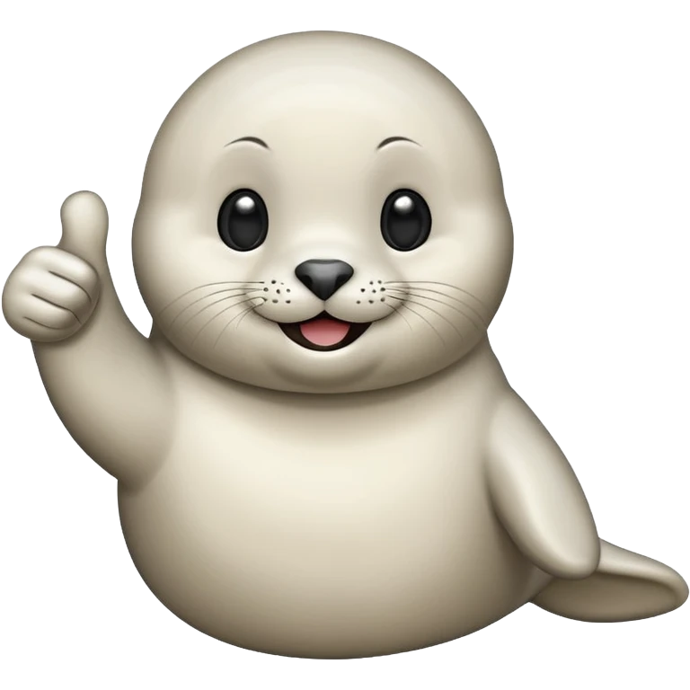 a cute seal giving a thumbs up emoji