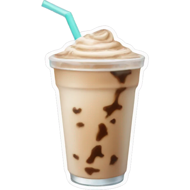 iced latte with straw emoji