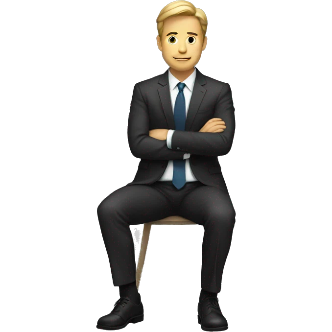 Man in suit on knees  emoji