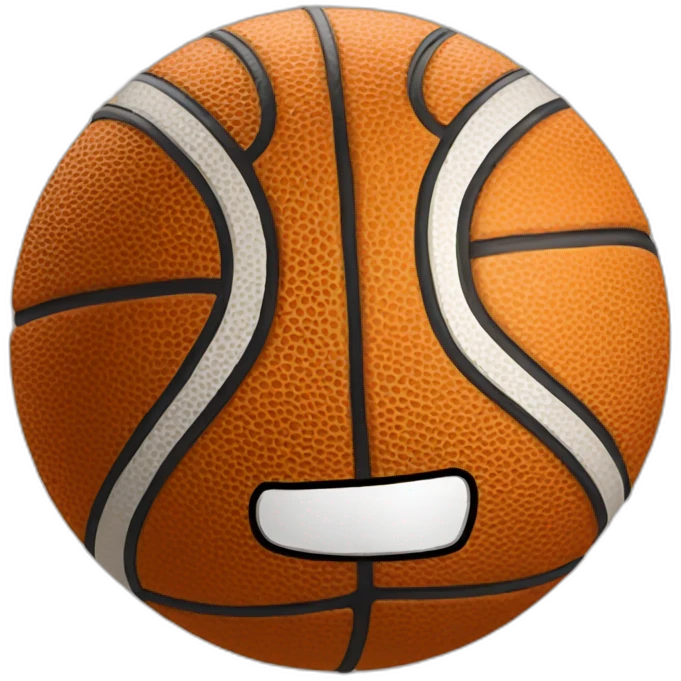 basketball with a face emoji