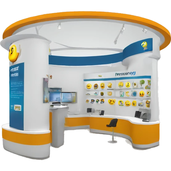 Energy exhibition booth  emoji