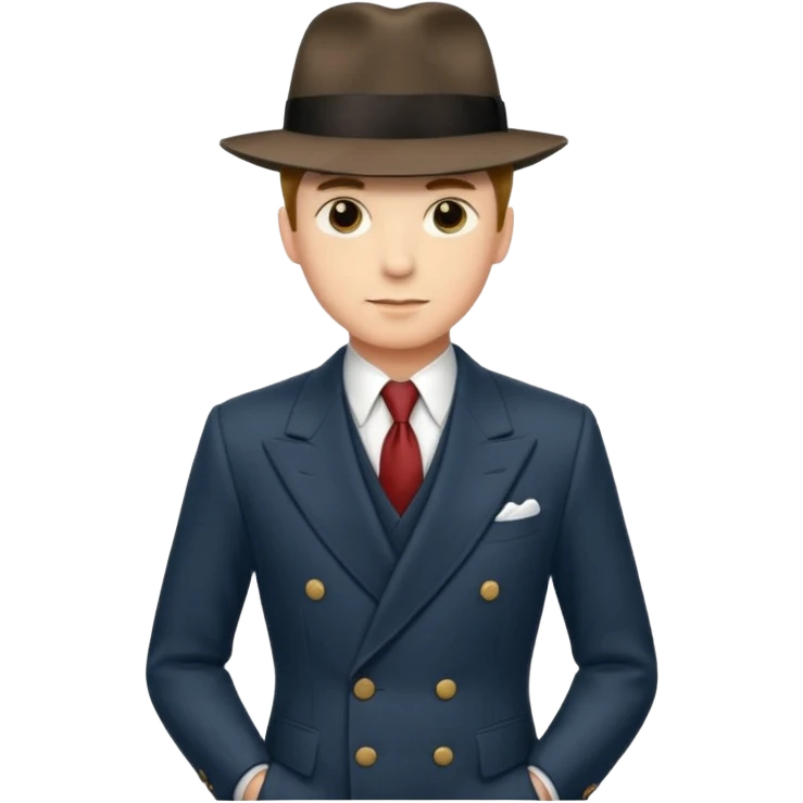 A person wearing a 1940s suit emoji