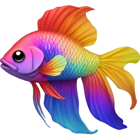 Sunset gradient beta fish rainbow emoji