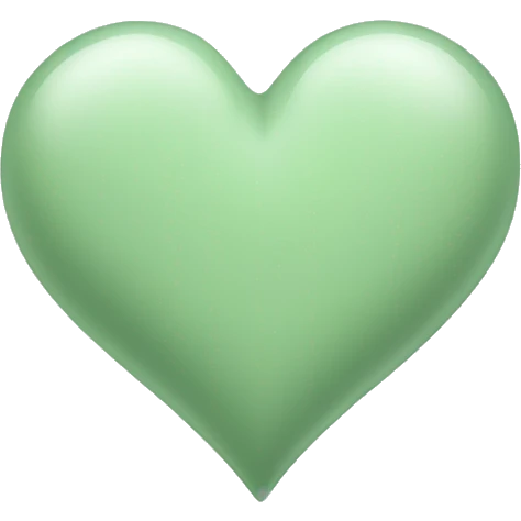 light sage green heart emoji
