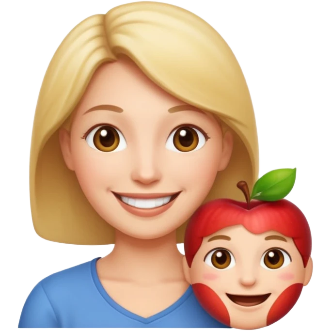 happy mom, apple emoji style, happy family emoji