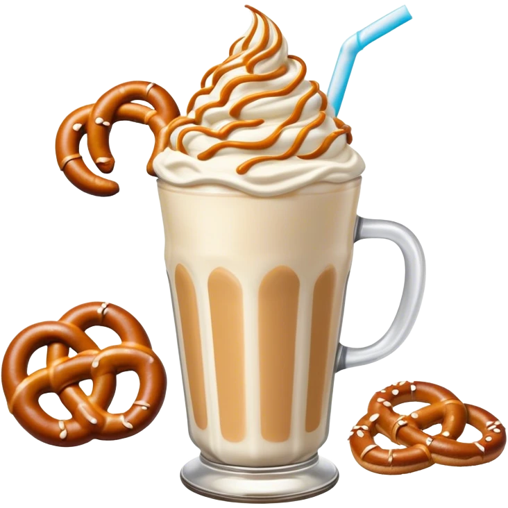 boozy Salted caramel pretzel milkshake  emoji