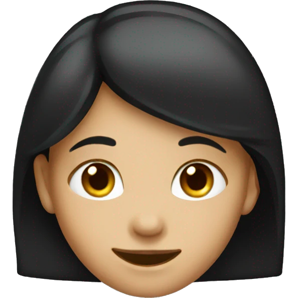 smiling girl in black shirt emoji