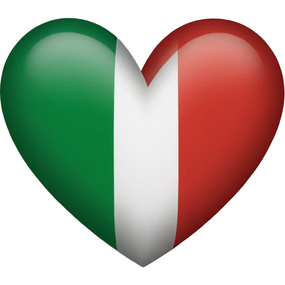 heart as italy flag simple emoji