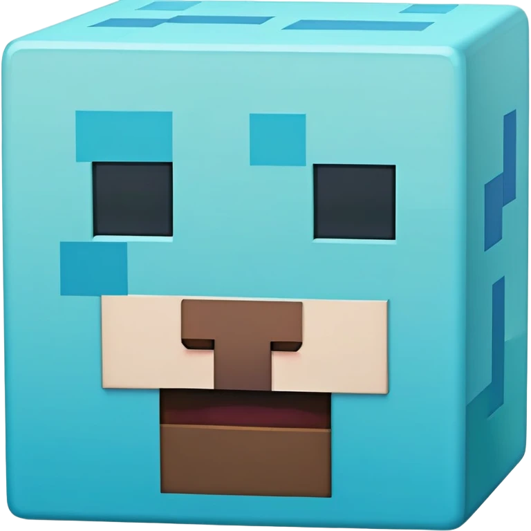 Minecraft blue pixel block emoji