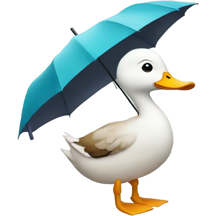 Duck w umbrella  emoji