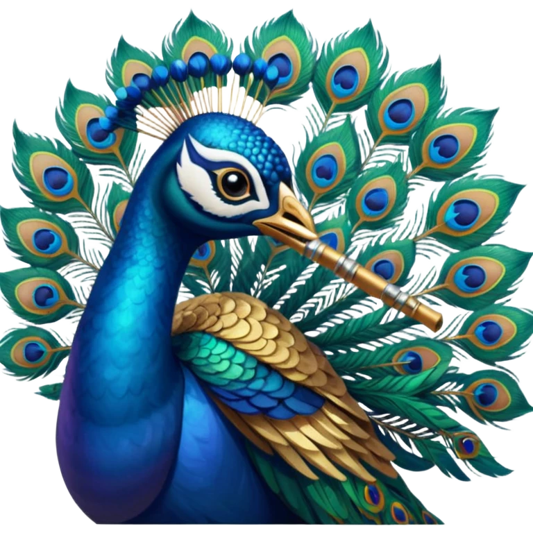 Peacock flute emoji
