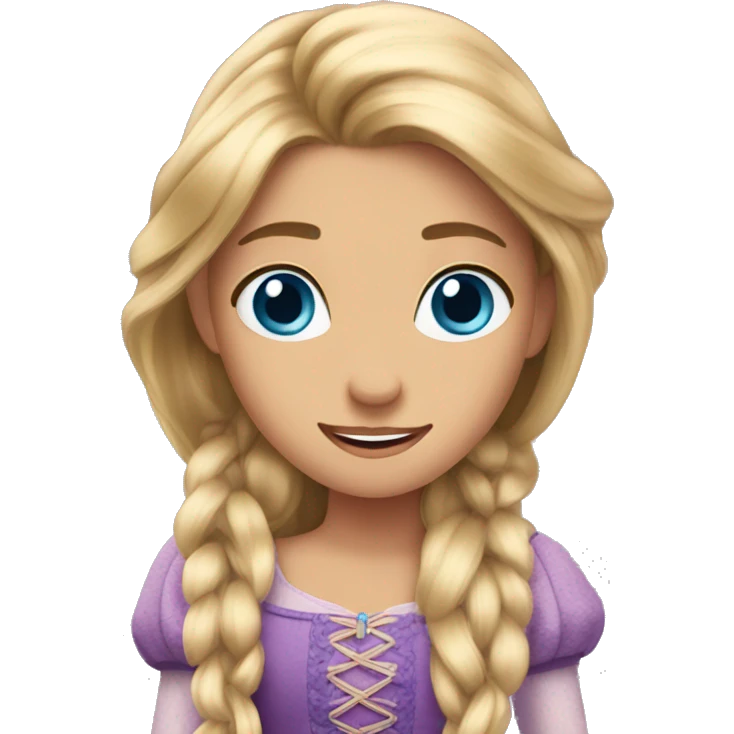 Rapunzel with blue eyes emoji