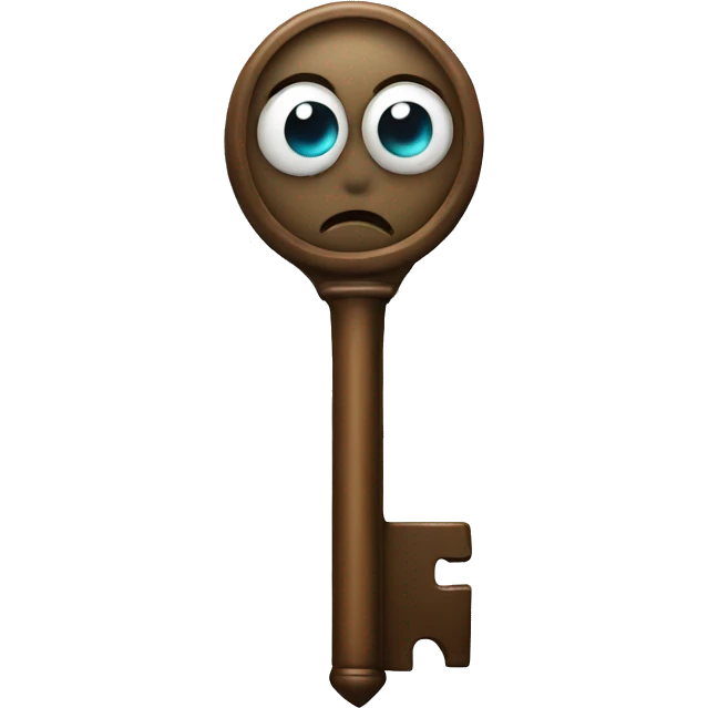 a key with eyes emoji