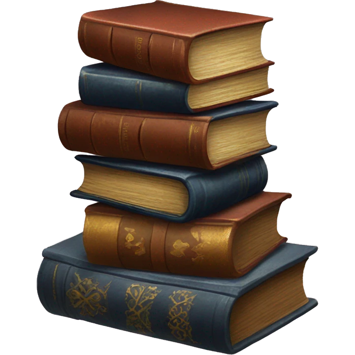 Vintage fantasy Book Stack emoji