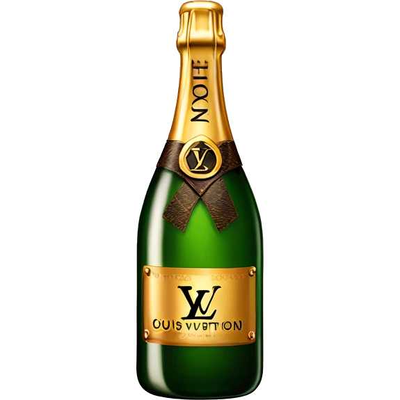 Louis Vuitton champagne bottle emoji