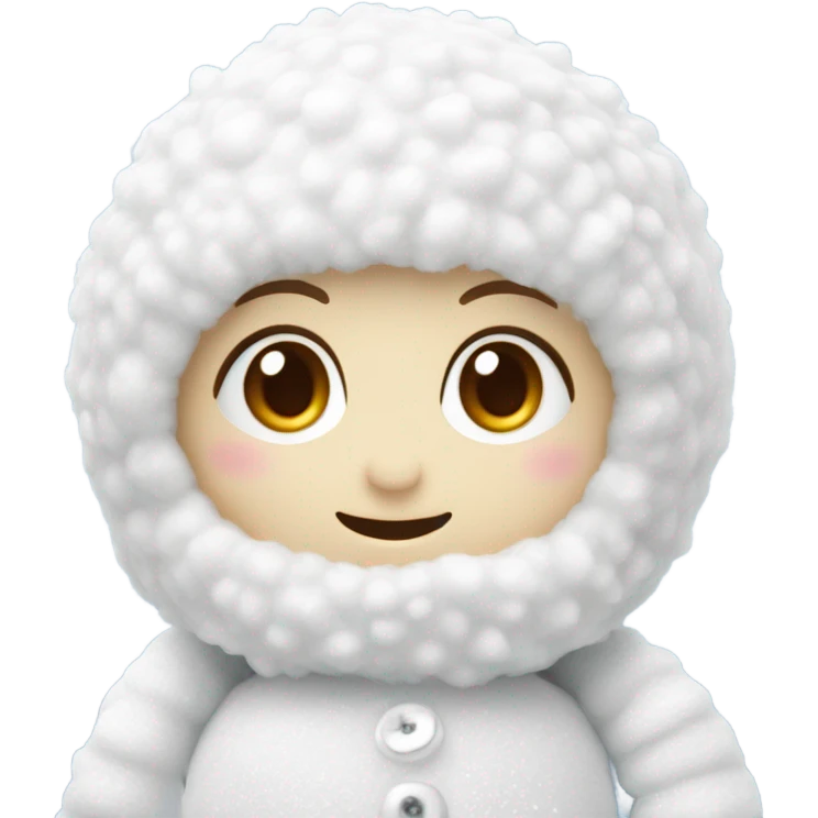 a snow ball doll emoji