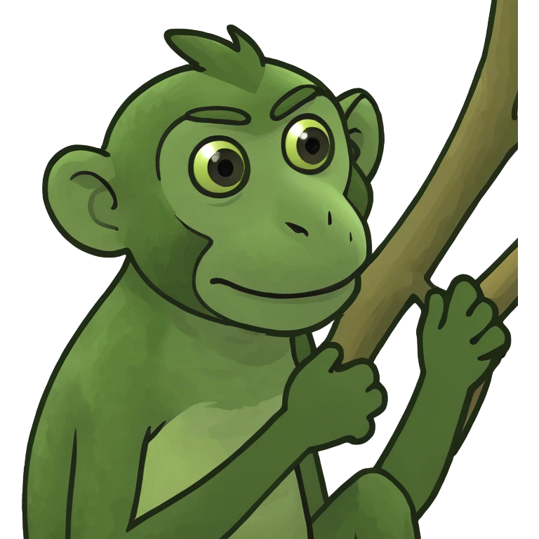 Monkey on a tree emoji