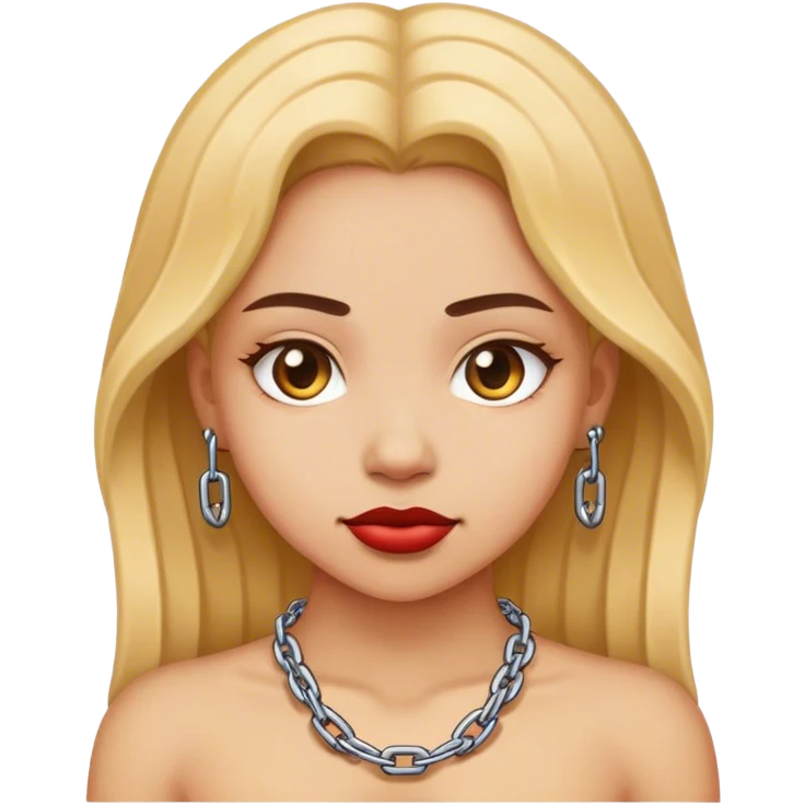 Chain on girl emoji