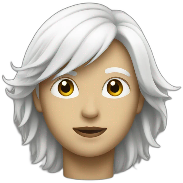 Blanc sur noir emoji