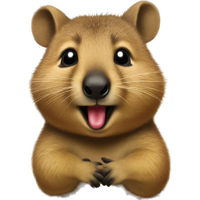 Quokka making a kiss emoji